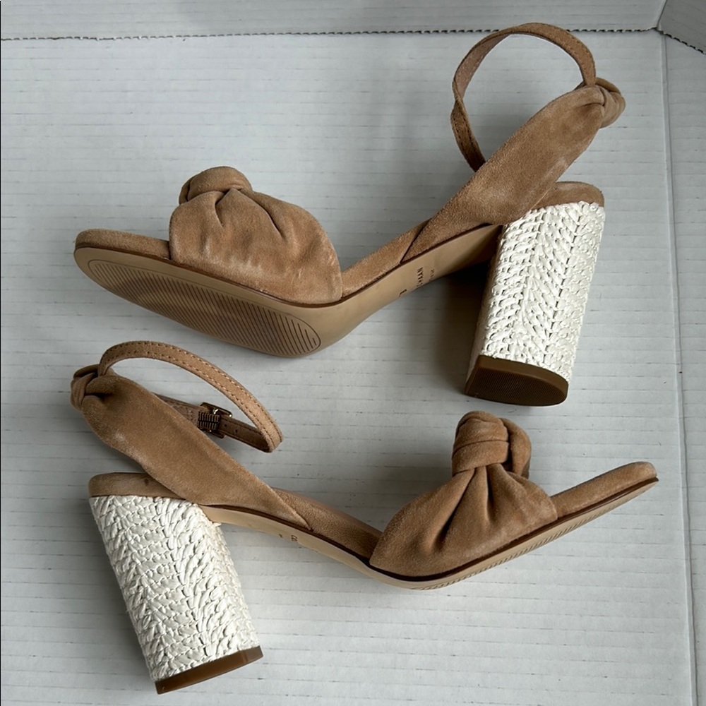 Cole Haan Grand 360 Suede Knot Strap Heels - Size 7B style W26291 - Picture 5 of 9